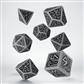 Dwarven Gray & black Dice Set (7)