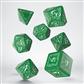 Elvish Green & white Dice Set (7)