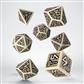 Dwarven Beige & black Dice Set (7)