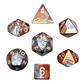 Chessex Gemini Polyhedral 7-Die Set - Copper-Steel w/white