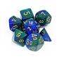 Chessex Gemini Polyhedral 7-Die Set - Blue-Green w/gold