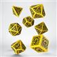 Celtic 3D Revised Yellow & black Dice Set (7)