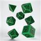 Celtic 3D Revised Green & black Dice Set (7)