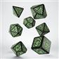 Celtic 3D Revised Black & green Dice Set (7)