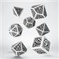 Dwarven White & black Dice Set (7)