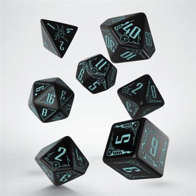 Galactic Black & Blue Dice Set (7)