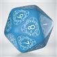 D20 Level Counter Blue & white Die