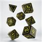 Runic Black & yellow Dice Set (7)