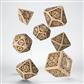 Steampunk Clockwork Beige & brown Dice Set (7)