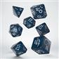 Shimmering Llama Dice Set (Glittering dark blue & white)