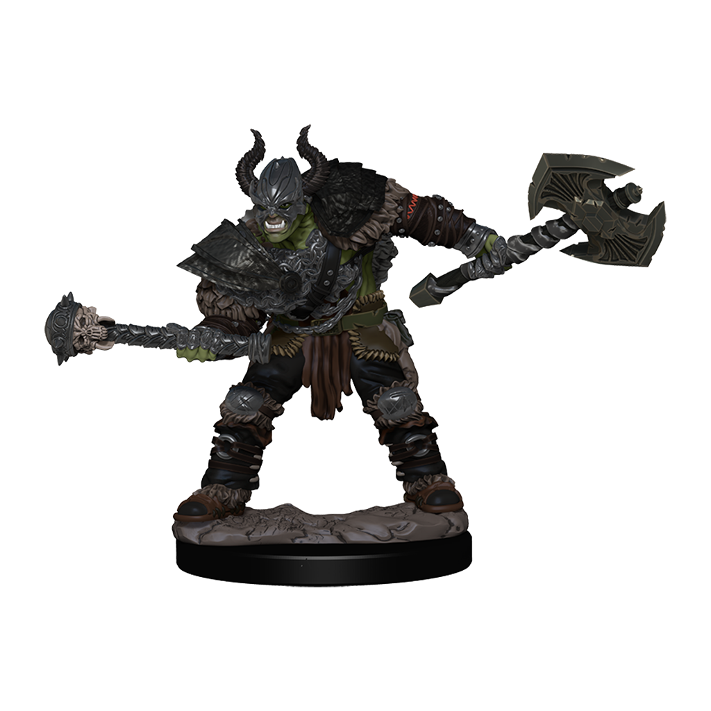 Pathfinder Battles: Premium Painted Figur - Half-Orc Barbarian Male - EN