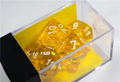 Chessex Translucent Polyhedral 7-Die Set - Yellow/white