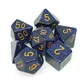 Chessex Speckled Polyhedral 7-Die Set - Golden Cobalt