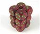 Chessex Speckled 16mm d6 with pips Dice Blocks (12 Dice) - Strawberry