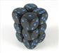 Chessex Speckled 16mm d6 with pips Dice Blocks (12 Dice) - Blue Stars