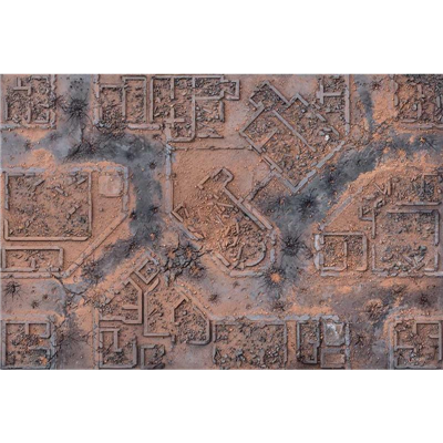 Kraken Wargames Gaming Mat - Desert Warzone City 6x4 Gaming Mat 2.0