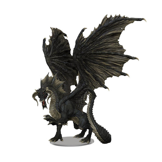 D&D Icons of the Realms: Premium Figur av Adult Black Dragon