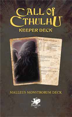 Call of Cthulhu RPG - The Malleus Monstrorum Keeper Deck