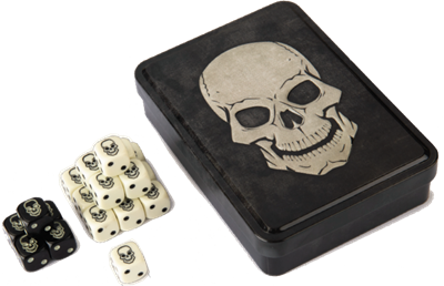 Skull Dice Tin (20 Tärningar)