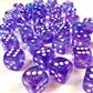 Chessex Borealis 12mm d6 Purple/white Luminary Dice Block (36 dice)