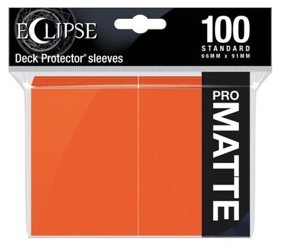 UP - Eclipse Matte Standard Sleeves: Pumpkin Orange (100 Sleeves)