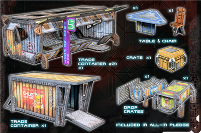 Battle Systems: Trade Container med Tillbehör