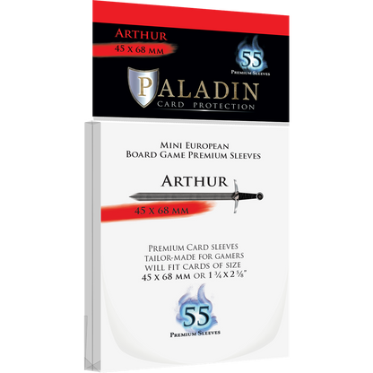 Paladin Sleeves - Arthur Premium Mini European 45x68mm (55 Sleeves)