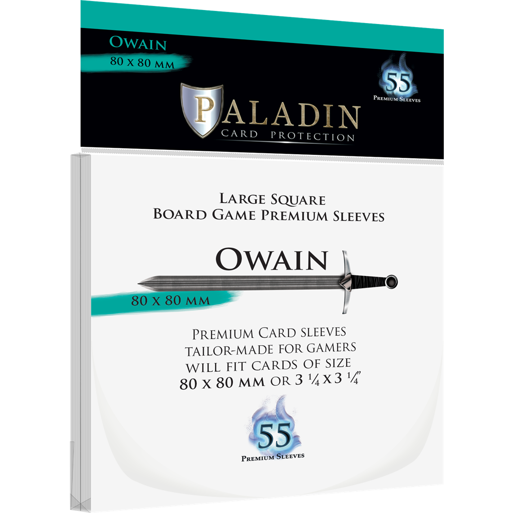 Paladin Sleeves - Owain Premium Large Square 80x80mm (55 Sleeves)