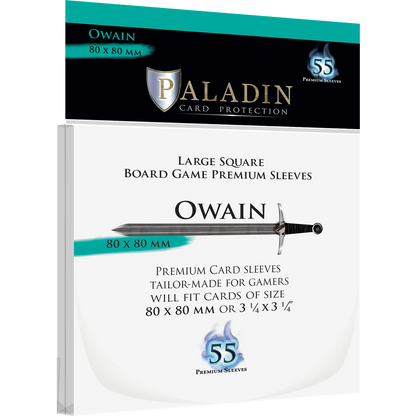 Paladin Sleeves - Owain Premium Large Square 80x80mm (55 Sleeves)