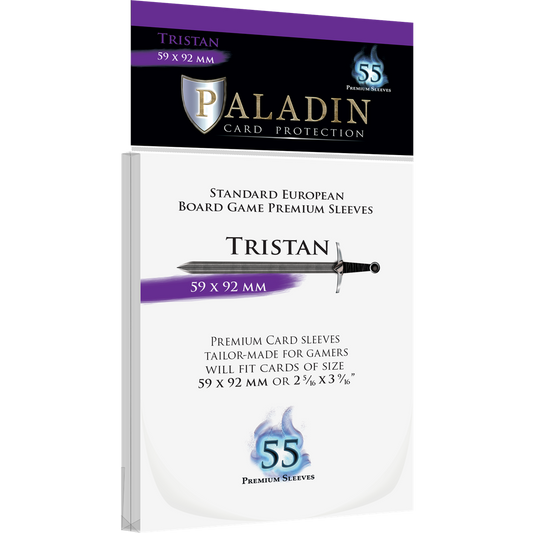 Paladin Sleeves - Tristan Premium Standard European 59x92mm (55 Sleeves)