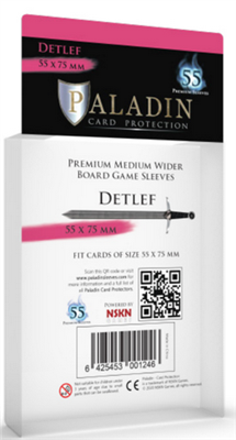 Paladin Sleeves - Detlef Premium Medium Wider 55x75mm (55 Sleeves)