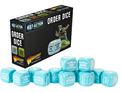 Bolt Action Orders Dice - Blå (12 stycken)