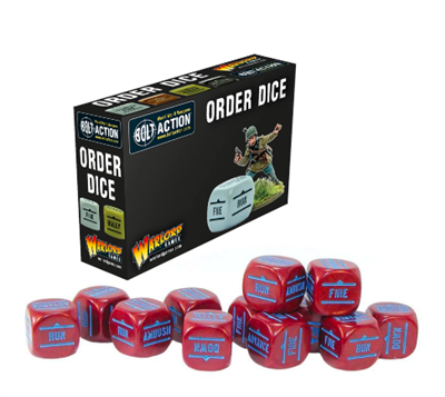 Bolt Action Order Dice - Maroon (12-pack)