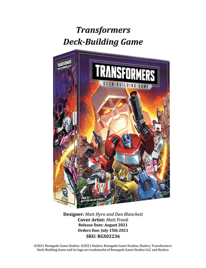 Transformers Deck-Buiding Game