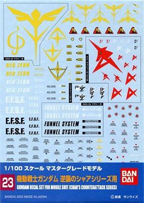 GUNDAM DECAL 23 MG MULTIUSE - CHAR'S COUNTERATTACK