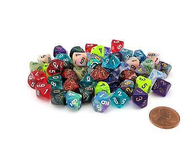 Chessex Bag of 50 Slumpad loose Mini-Polyhedral d10s