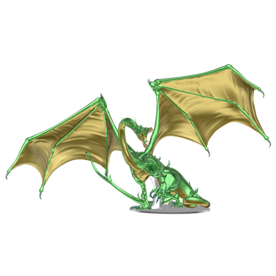 D&D Icons of the Realms: Adult Emerald Dragon Premium Figur