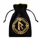 Runic Black & golden Velour Dice Bag