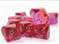 Gemini Translucent Red-Violet/gold Set of 10 d10s