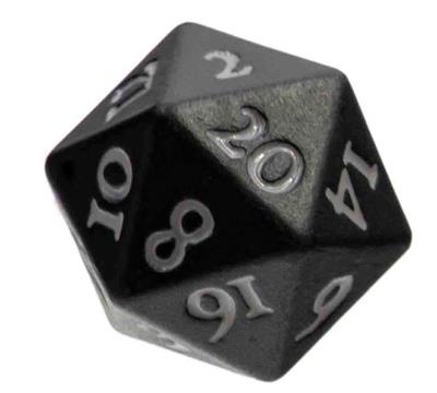 UP - Vivid Heavy Metal Dice: Black