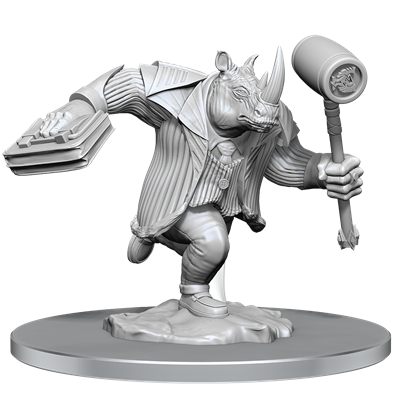 Magic: The Gathering Unpainted Miniatures: Freelance Muscle and Rhox Pummeler - EN