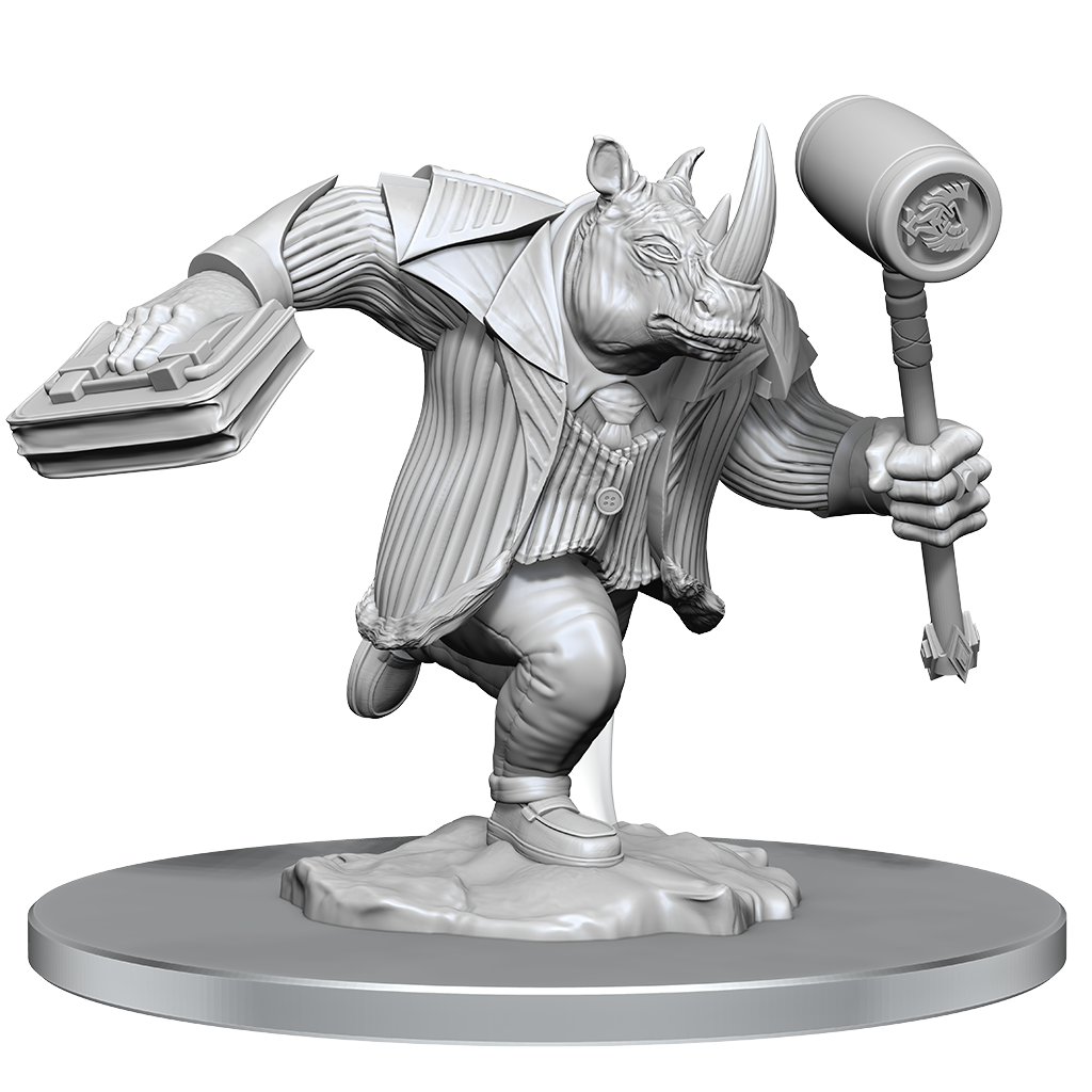 Magic: The Gathering Unpainted Miniatures: Freelance Muscle & Rhox Pummeler