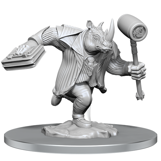 Magic: The Gathering Unpainted Miniatures: Freelance Muscle & Rhox Pummeler