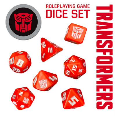 Transformers Roleplaying Game Dice Set