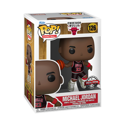 Funko POP NBA: Bulls- Michael Jordan w/Jordans (Blk Pinstripe Jersey)(Exclusive)