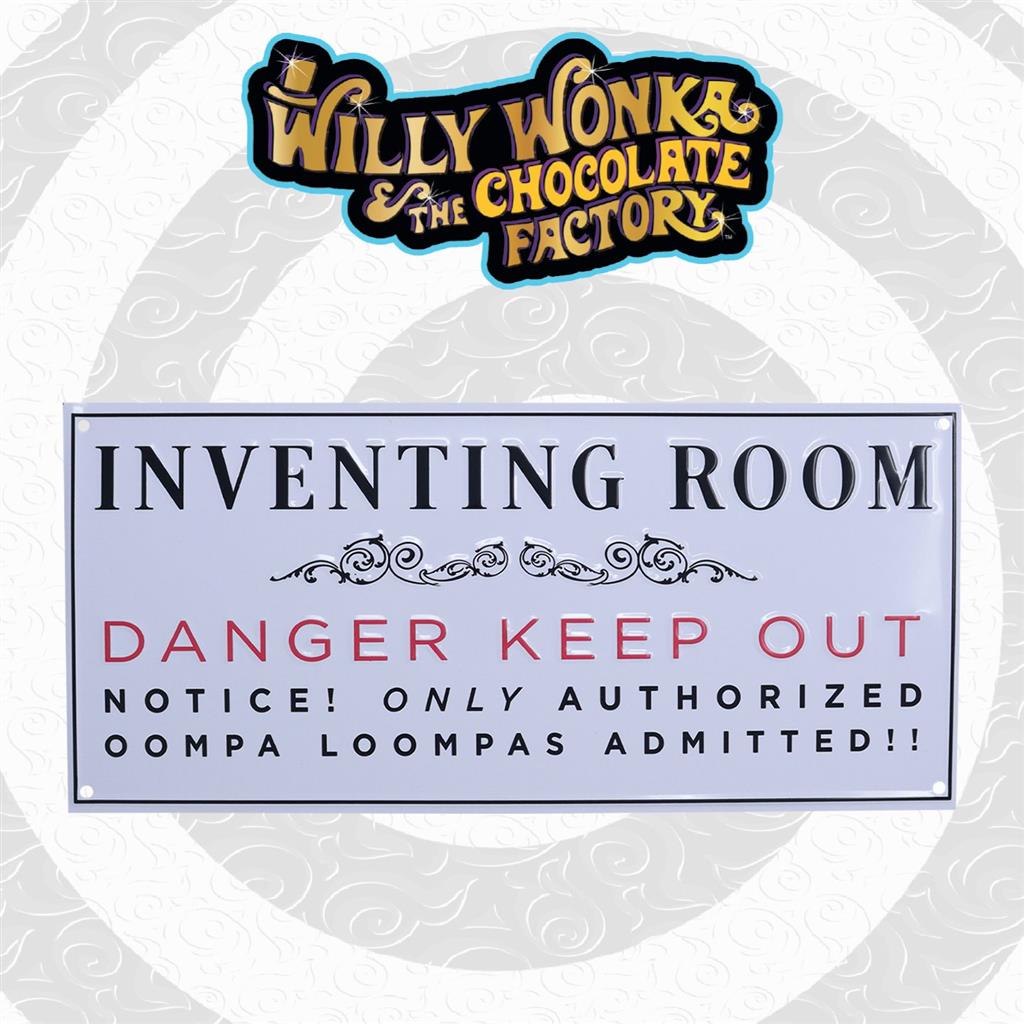 Willy Wonka metal Sign