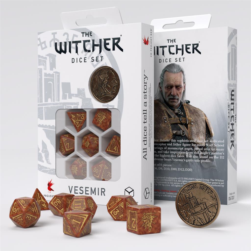 The Witcher Dice Set Vesemir - Den Kloka Witcher