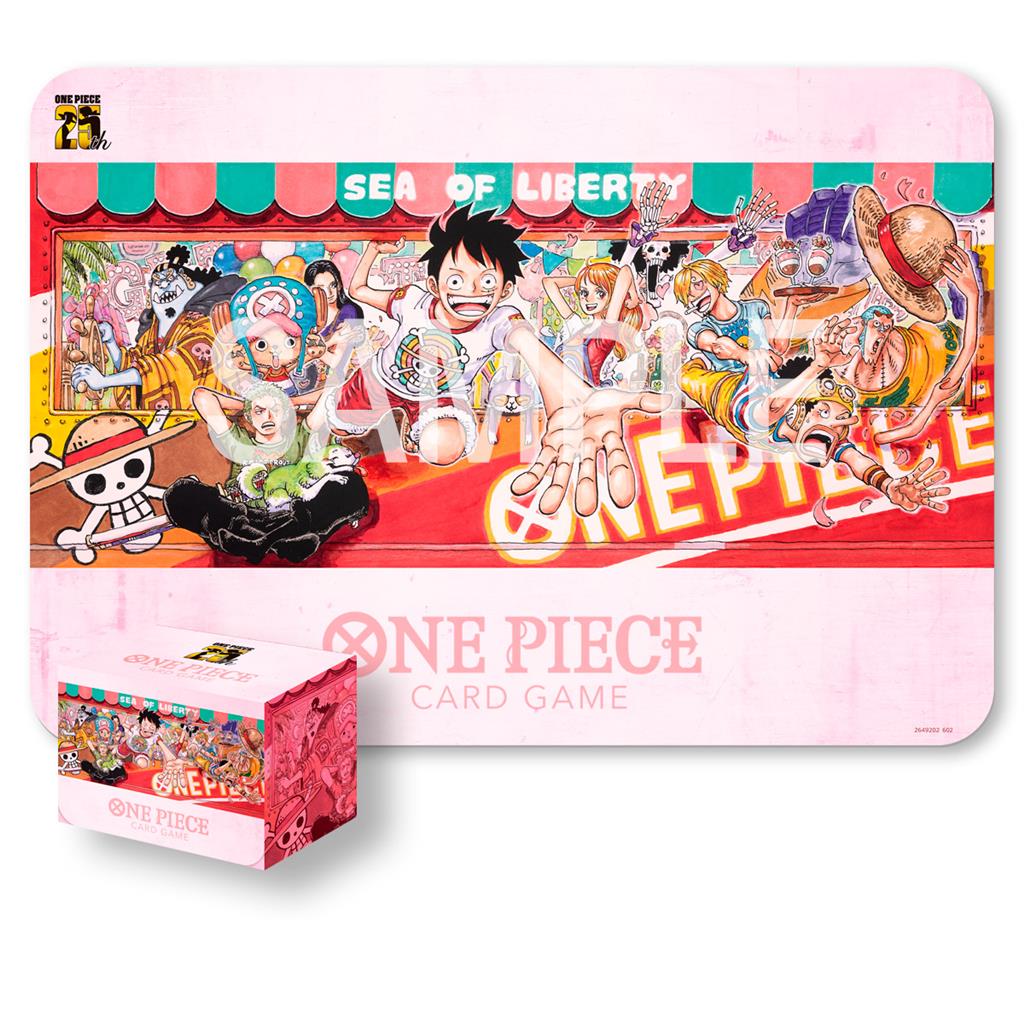 One Piece Card Game - Spelmatta och Kortfodral Set - 25:e Utgåvan