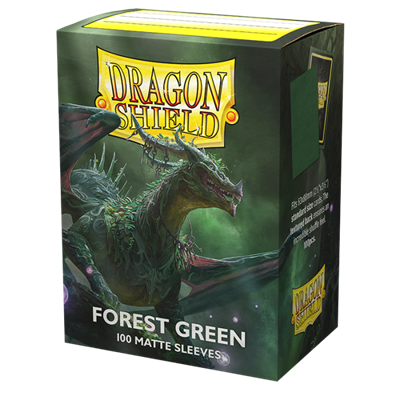 Dragon Shield Standard Storlek Matte Sleeves - Skogsgrön (100 Sleeves)