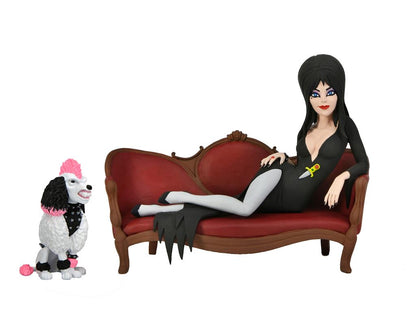 Elvira - 6” Scale Actionfigur – Toony Terrors Elvira on Couch Boxed Set